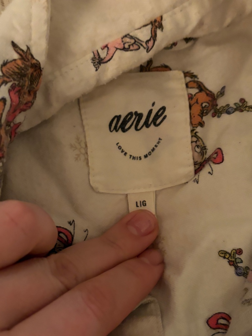 Aerie Cindy Lou Who White Short-Sleeve Button-Up Shirt - Picture 2 of 2